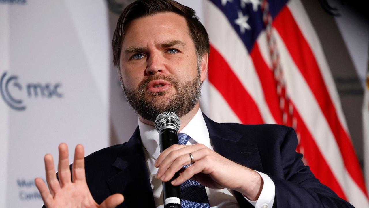 US Vice President JD Vance delivers remarks to the Munich Leaders Meeting, hosted by the Munich Security Conference, at the Willard Hotel on May 07, 2025 in Washington, DC. (Photo by Kevin Dietsch / GETTY IMAGES NORTH AMERICA / Getty Images via AFP)