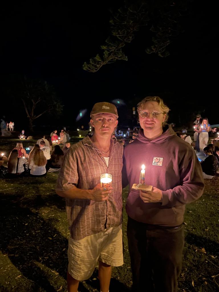 Family, friends and many who did not even know Cameron gathered in John Laws Park at Burleigh.