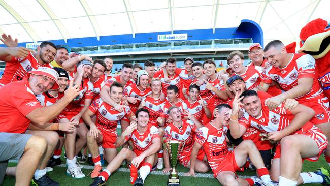 17th October 2020, Currumbin Reserve Grade celebrate winning the Gold Coast Rugby League Grand Final played between against the Tugun Seahawks. Photo: Scott Powick News Corp