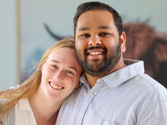 NEWS ADV. Foster carers Sarah and Jordan are carers with a mission to get the little people in their care back with their birth families. Photographed at their Lewiston homeImage/Russell Millard