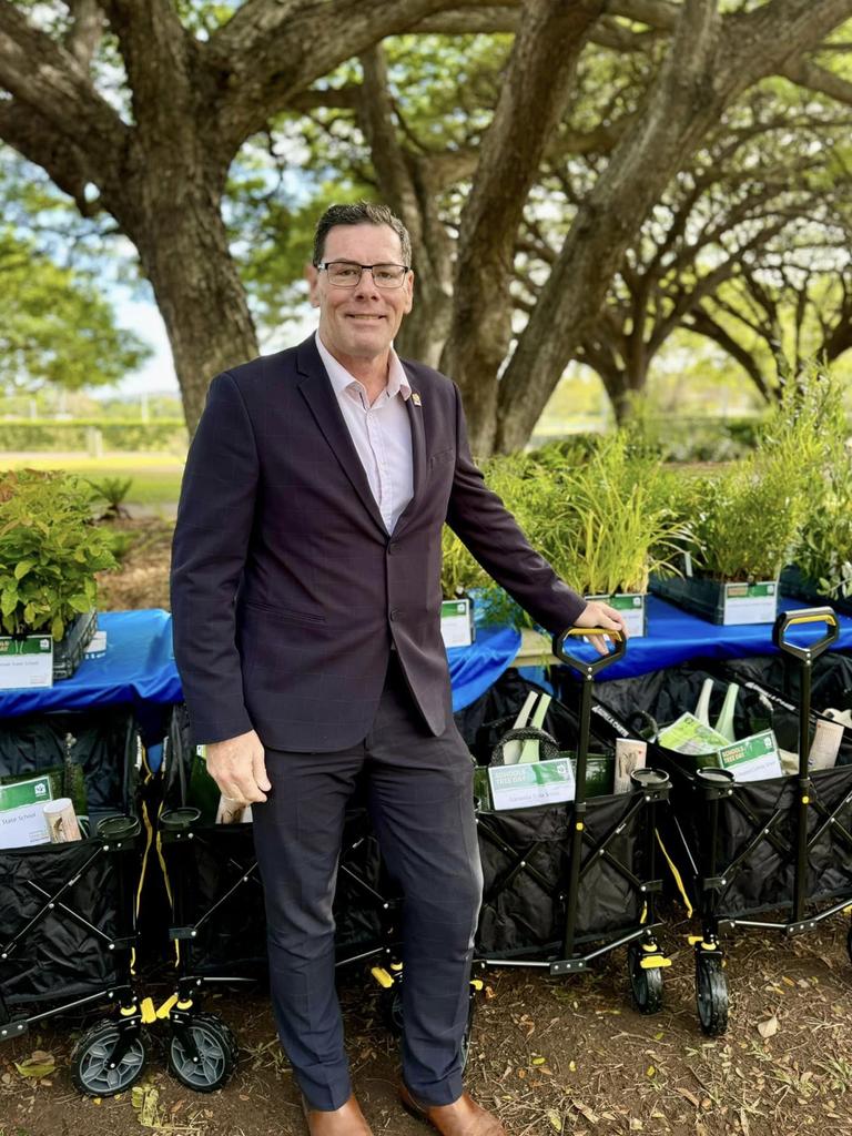 Townsville Mayor Troy Thompson at a Schools Tree Day event last week. Picture: Facebook