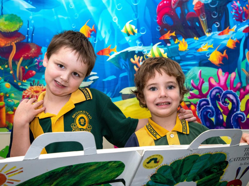 My First Year 2022: Brookstead State School. Prep students, Jackson Keeley (left) and RJ Dieckmann. March 2022, Picture: Bev Lacey