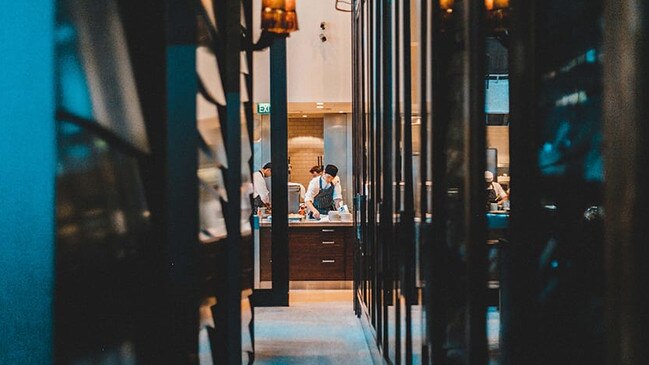 The chef in the Hilton’s Glass Brasserie.