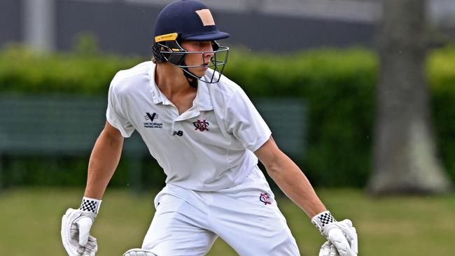 Campbell Kellaway in action for Melbourne. Picture: Andy Brownbill