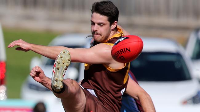 Drysdale's Andrew Crosbie is a key member of the Hawks defence. Picture: Mike Dugdale