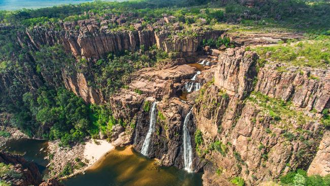 Twin Falls in Kakadu National Park. Picture: Sam Earp/Tourism NT