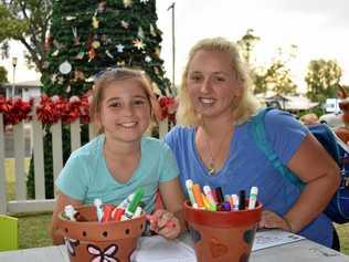 JINGLE BELLS: Mia Sinclair and Kaitlin Rix. Picture: Ebony Graveur