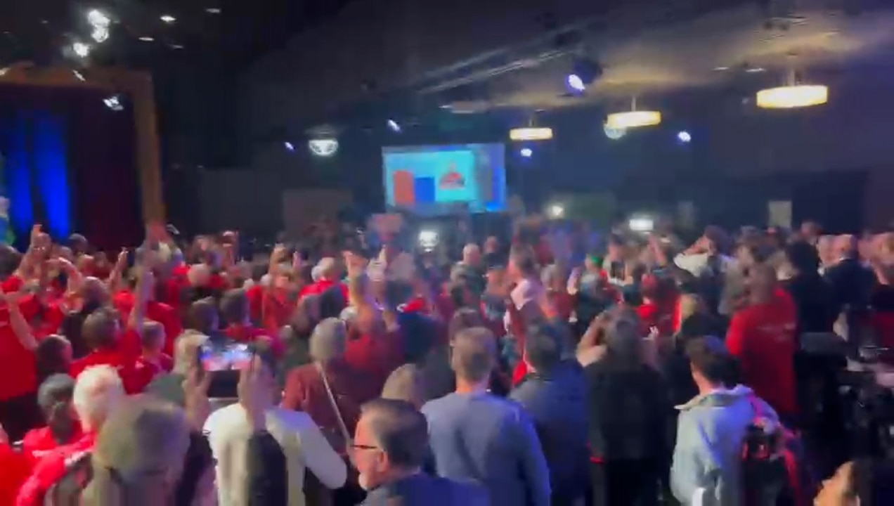 Jubilant scenes at Albo HQ after Labor victory