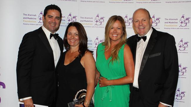 Lyon and wife Melissa with Nicky and Billy Brownless.