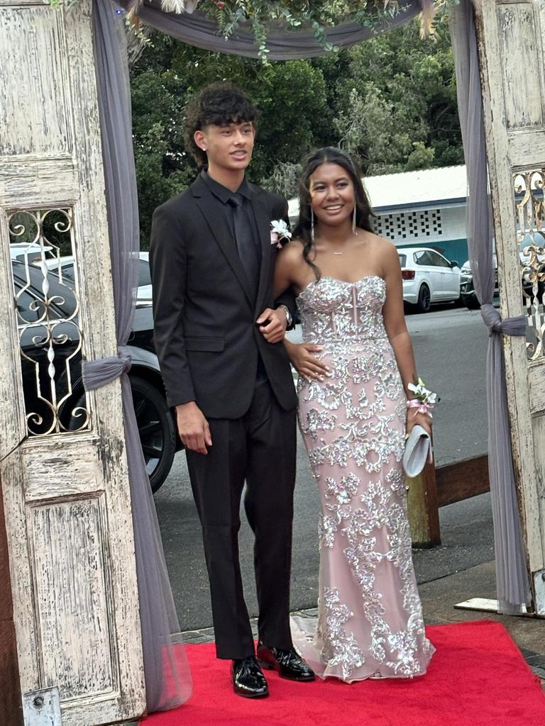 Students arrive at the Hervey Bay State High School formal.