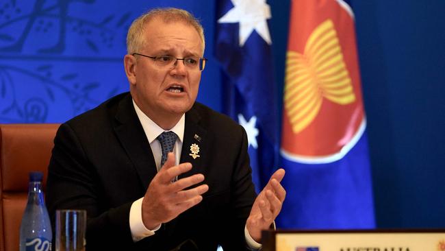 Scott Morrison rejected accusations his 2050 net-zero plan was too reliant on untested technologies. Picture: AFP