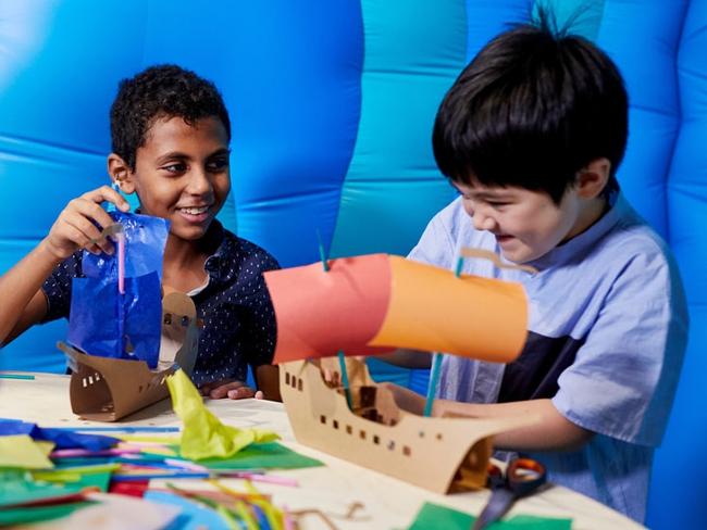 Kids on Deck entertains children with art-making, interactive games and dress-ups.