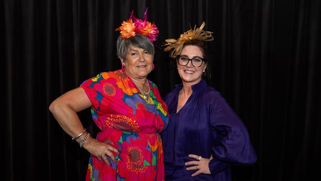 Sonia Jones and Michelle Scifllet at the 2024 Darwin Cup. Picture: Pema Tamang Pakhrin