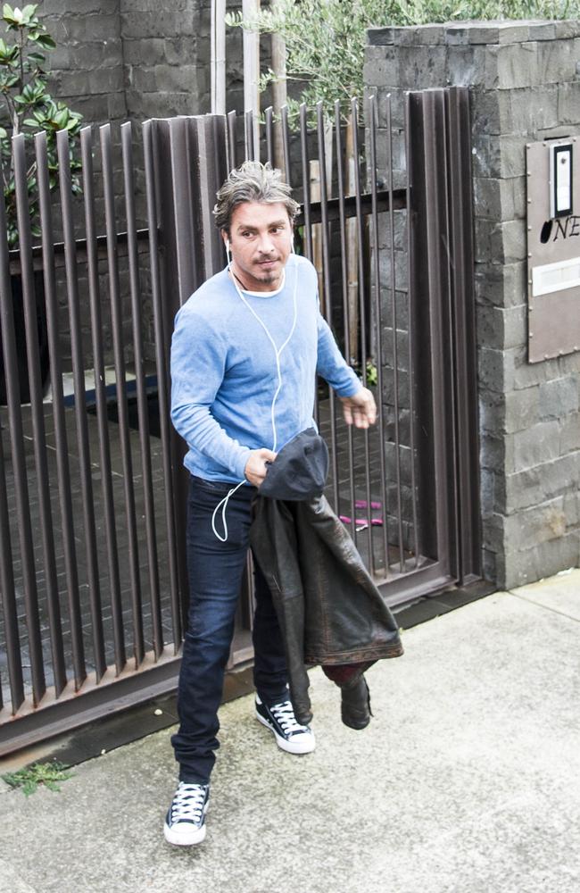 John Ibrahim emerged from his Dover Heights home yesterday after it was searched last week. He has not been charged. Picture: Darren Leigh Roberts