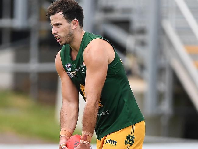 St Mary's in-form goalkicker Jackson Paine lines up a major. Picture: Felicity Elliott