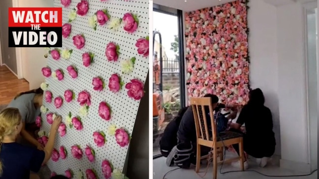 TikTok DIY trends: Flower wall