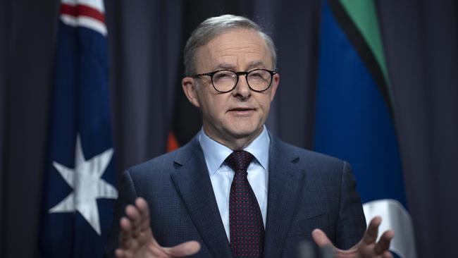 Prime Minister Anthony Albanese has strongly condemned Scott Morrison’s secret appointments. Picture: NCA NewsWire / Gary Ramage