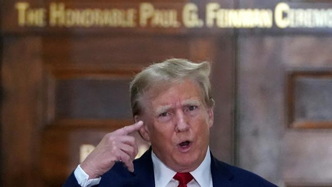 Some legal experts have predicted the high court will rule in Donald Trump’s favour, but on narrow grounds to sidestep the central question of whether he engaged in insurrection. Picture: AFP