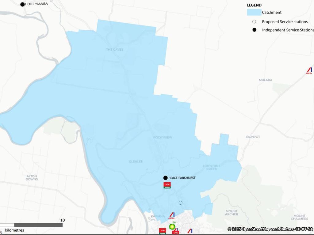 The main trade area and competition referenced in the Think Economic Report.