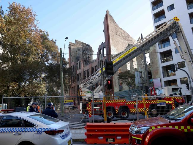 Randle St and multiple lanes of Elizabeth St remained closed off on Sunday. Picture: Damian Shaw