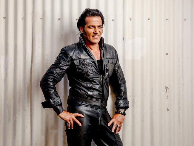 Hunk of burning love … Mark Tabone met Lisa Curry in his role as an Elvis impersonator.