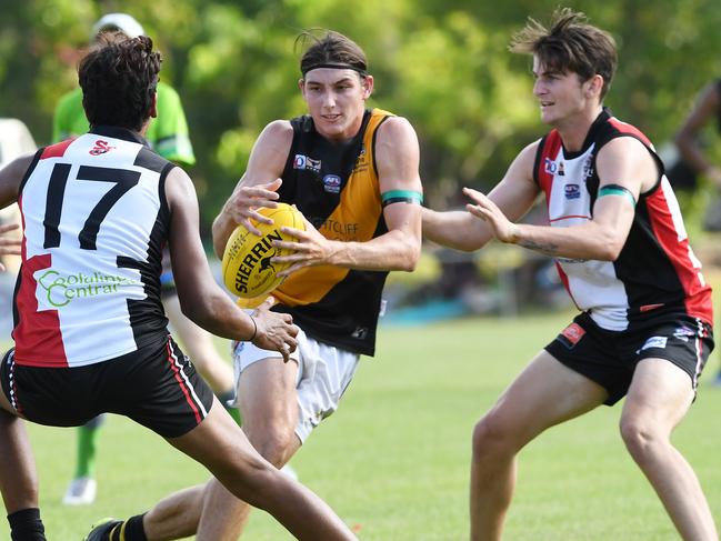 Youngster Harry Williams has impressed during pre-season training sessions at St Mary’s, after coming across from Nightcliff. Picture: KATRINA BRIDGEFORD