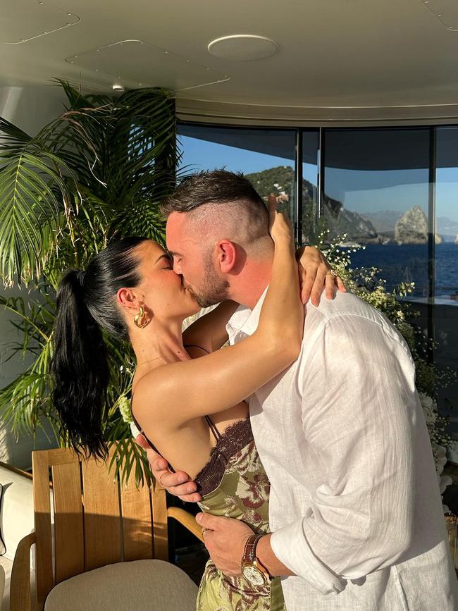 Rachel Dillon and Tobi Pearce announced their engagement on Instagram in September. Picture: Instagram