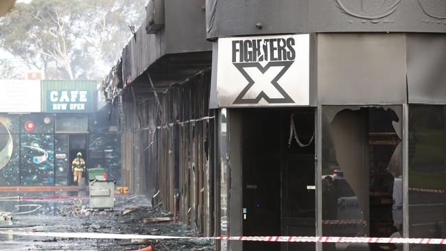 Police now say the attack on Fighters Xpress in July is linked to at least 11 other fire bombings across Melbourne. Picture: David Crosling