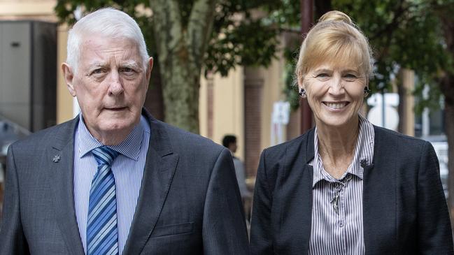 Ben Roberts-Smith’s parents, Len and Sue Roberts-Smith, arriving at the Federal Court in Sydney on Tuesday. Picture: NCA NewsWire / Dylan Coker
