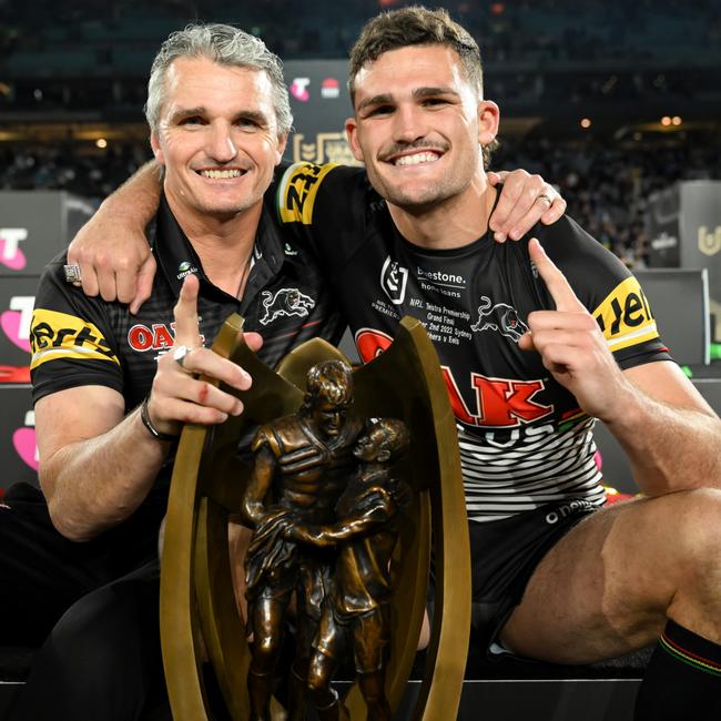 Dream team ... Ivan and Nathan Cleary after the Panthers’ 2022 Grand Final victory over Parramatta Eel. Picture: NRL Photos