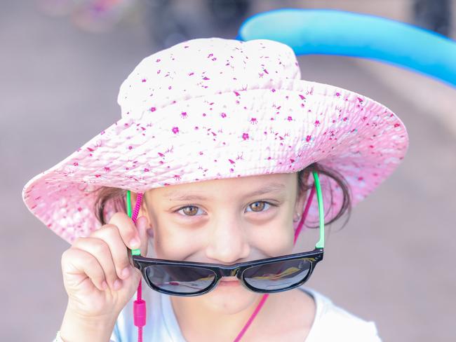 Georgia Van Der Velde, 6, enjoying day one of the Royal Darwin Show. Picture: Glenn Campbell