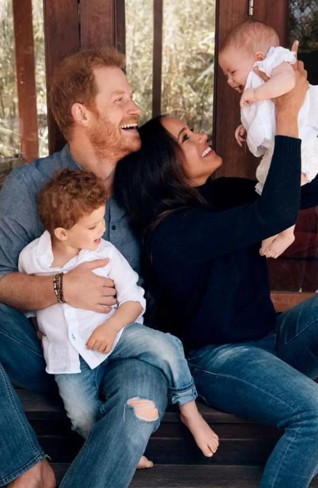 Prince Harry and Meghan Markle with their kids Archie and Lilibet. Picture: ALEXI LUBOMIRSKI/The Times