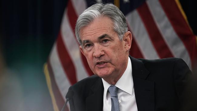 WASHINGTON, DC - MARCH 21: U.S. Federal Reserve Chairman Jerome Powell speaks during a news conference March 21, 2018 in Washington, DC. The Fed announced today as expected a quarter-point increase in interest rates under its new chairman.   Alex Wong/Getty Images/AFP == FOR NEWSPAPERS, INTERNET, TELCOS & TELEVISION USE ONLY ==