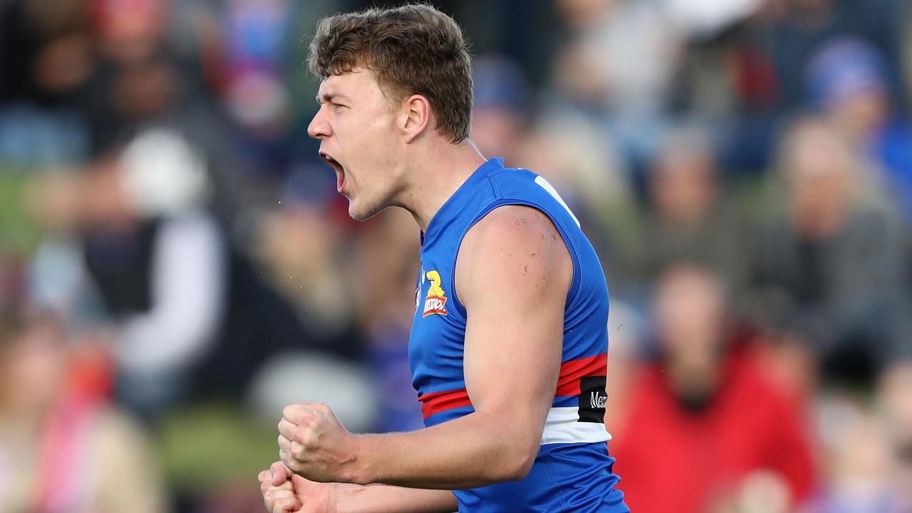 Jack Macrae of the Bulldogs starred in the win over the Gold Coast Suns.