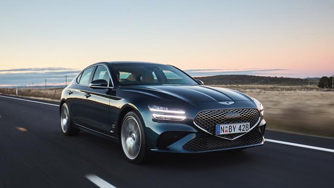 Hunting rivals like the Mercedes-Benz C-Class and BMW 3 Series is the 2021 model Genesis G70.