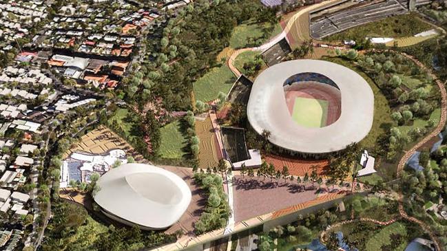 The Victoria Park stadium proposal for the 2032 Brisbane Olympic and Paralympic Games. Picture: Archipelago Architects