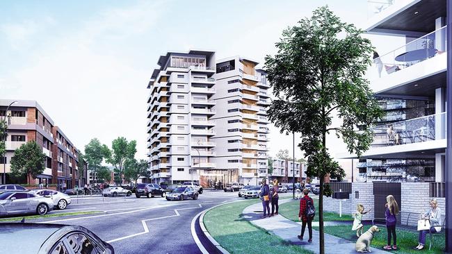 An artist’s impression of potential high and medium density residences at Frenchs Forest. Picture: NSW Planning