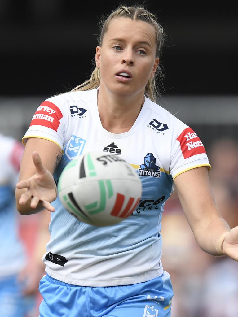 Lauren Brown led the Dally M voting before it went behind closed doors. Picture: NRL Photos