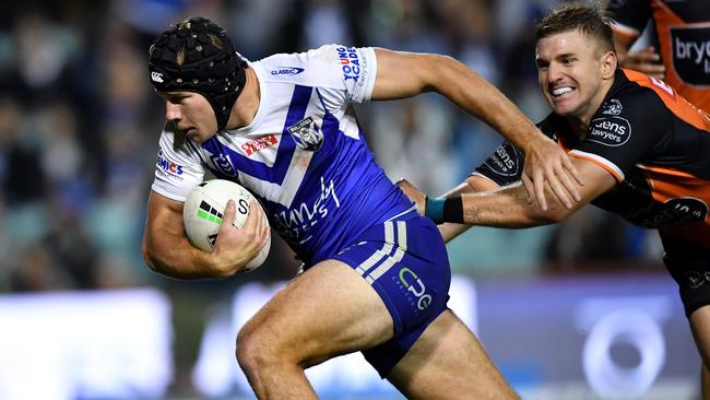 Matt Burton’s future at the Bulldogs could hinge on who secures the coaching job at the club. Picture: NRL Photos