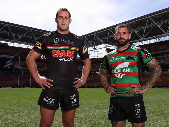 Isaah Yeo (Penrith Panthers) and Adam Reynolds (South Sydney Rabbitohs) will square off against one another in Sunday’s decider. Picture: Liam Kidston