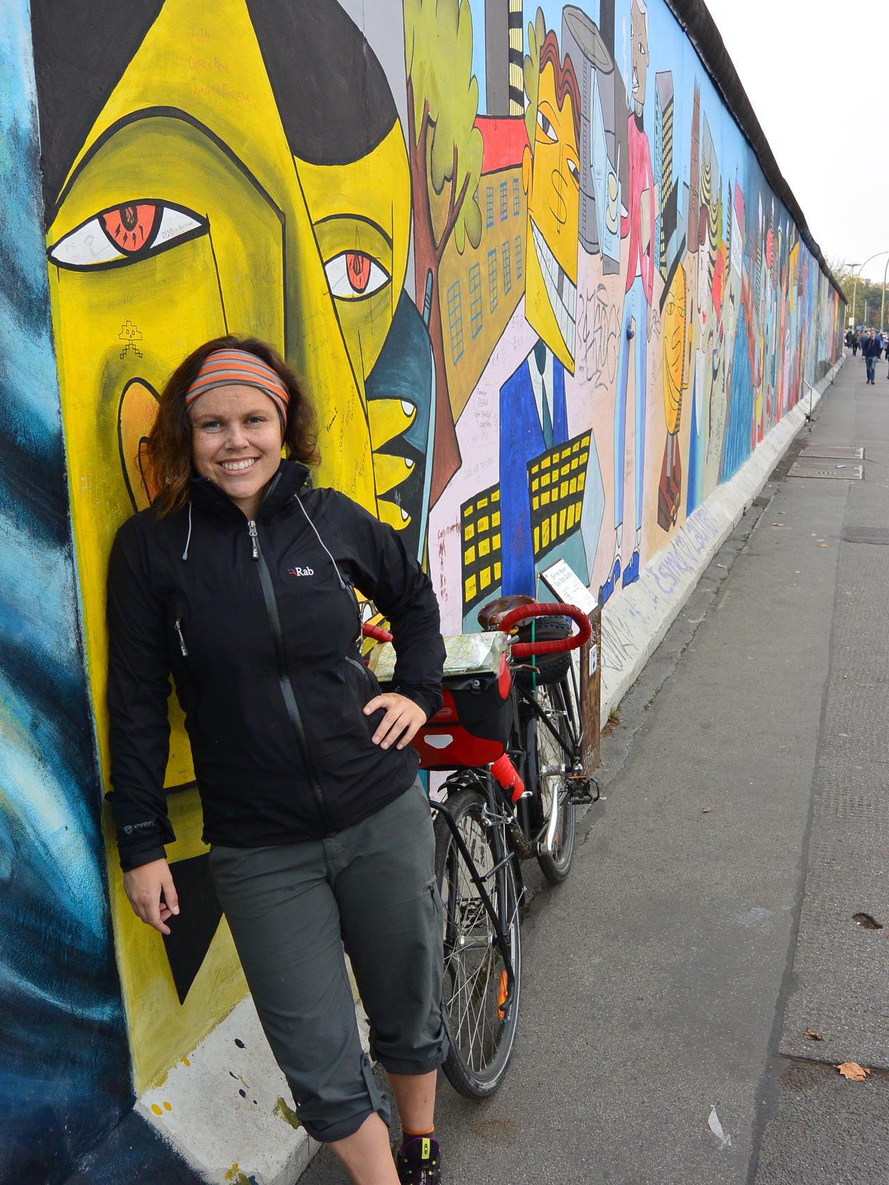 Sarah Webb soaks up the famous East Side Gallery in Berlin. Picture: Supplied