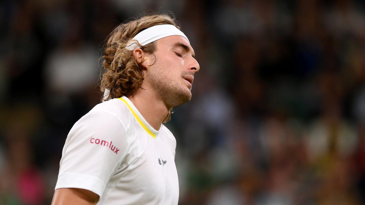 Tsitsipas got drawn into Kyrgios’ mind games - and suffered an early exit as a result. Picture: Getty