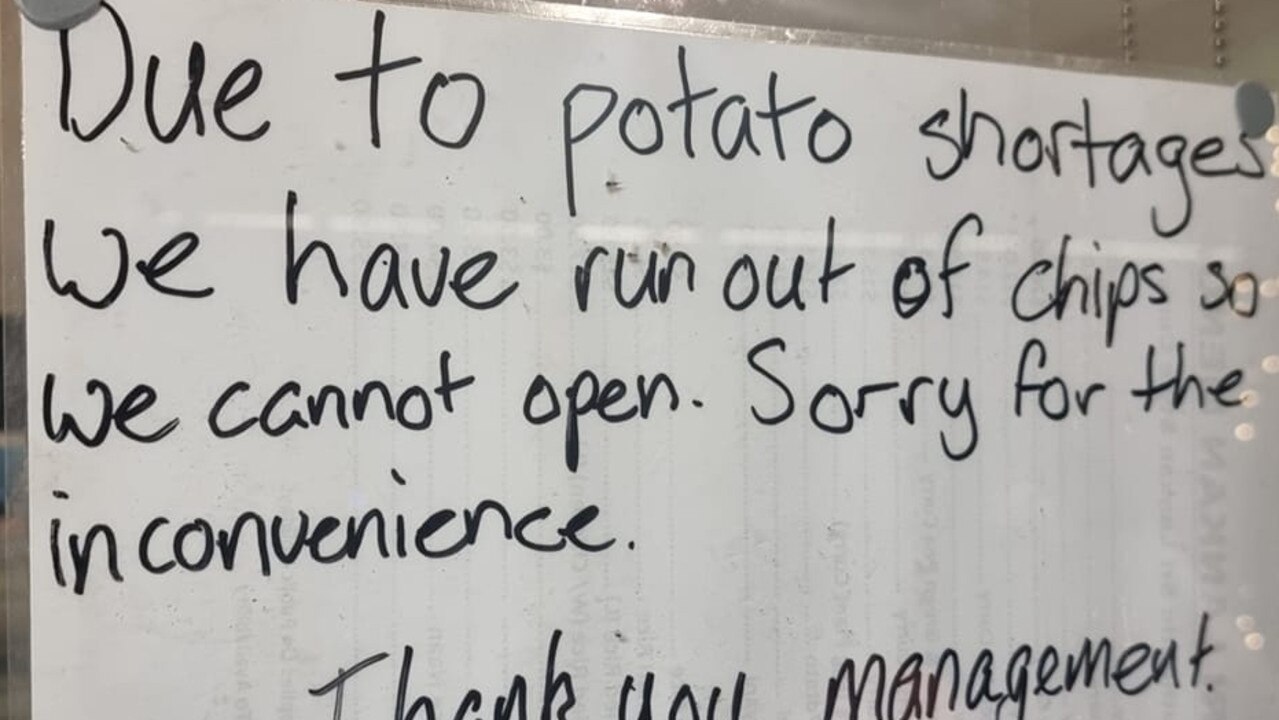 Roy's Fish & Chips Takeaway Cafe in Batemans Bay, NSW was forced to close their doors several times because they ran out of chips.