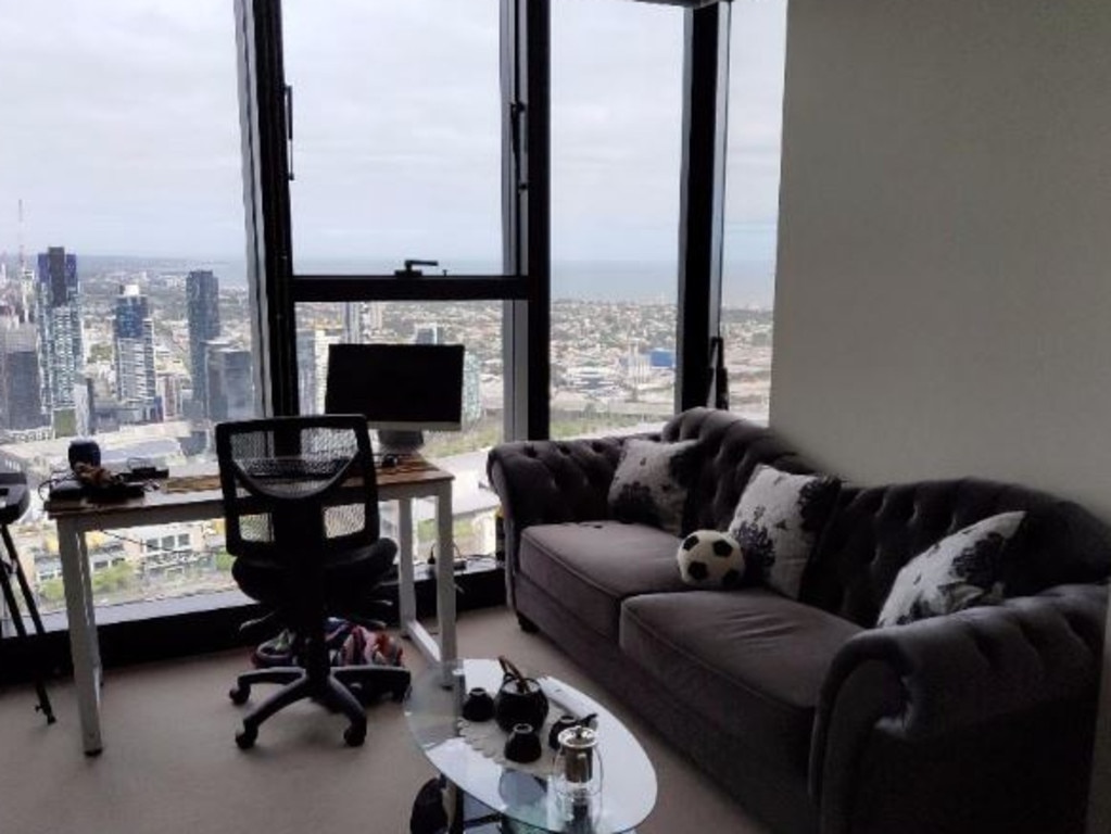 The listing included two pictures of the apartment, though neither included the bed the renter would be required to share with the lister. Picture: Locanto