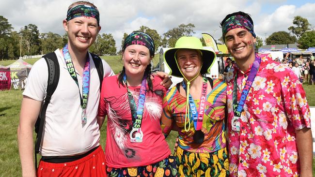 Daniel Cox, Tallara Drew and Fiona and Lachy Reyes. Picture: David Smith