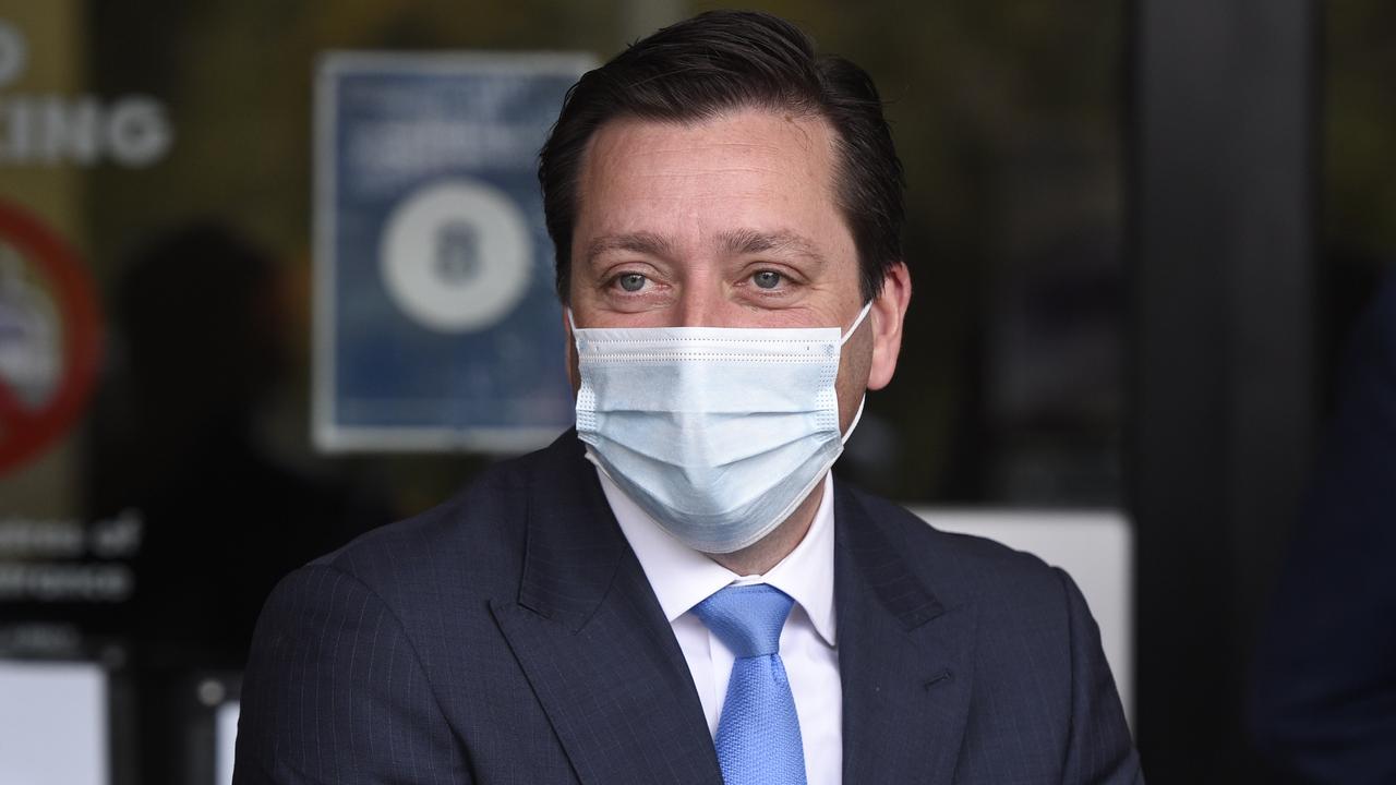 Opposition Leader Matthew Guy says close contacts who test negative should ‘get on with life’. Picture: Andrew Henshaw