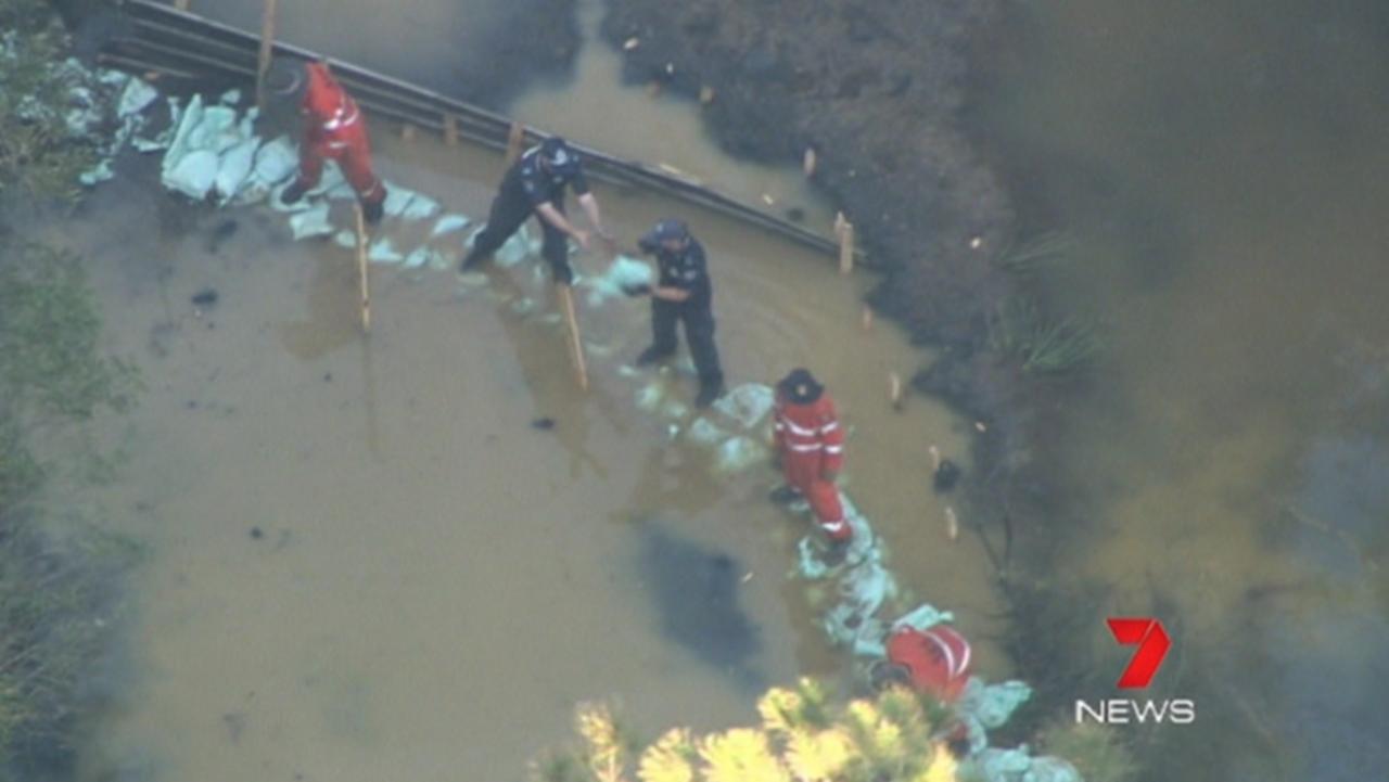 An aerial view of search for remains of Daniel Morcombe in 2011. Picture: Channel 7