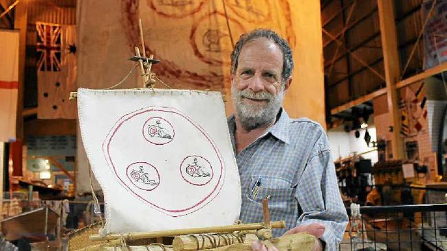 RAFT REFLECTION: Gabriel Salas, one of the original crew of the 1973 Las Balsas raft expedition which landed in Ballina in 2013. Picture: Graham Broadhead