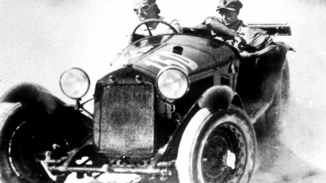 Italian carmaker Enzo Ferrari driving 8C2300 Alfa Romeo to victory in his last race in 1931. Picture: Handout