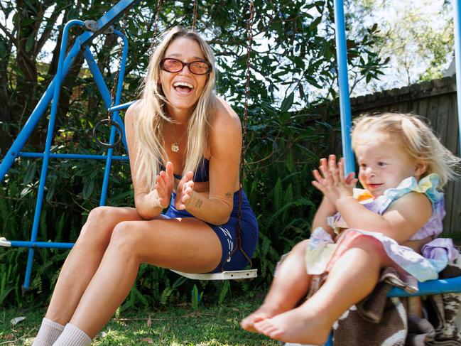 Ellidy with daughter Minnie. Picture: Max Mason-Hubers